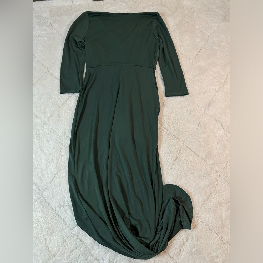 Mi Ami women’s small front gather dress green - Picture 2 of 4